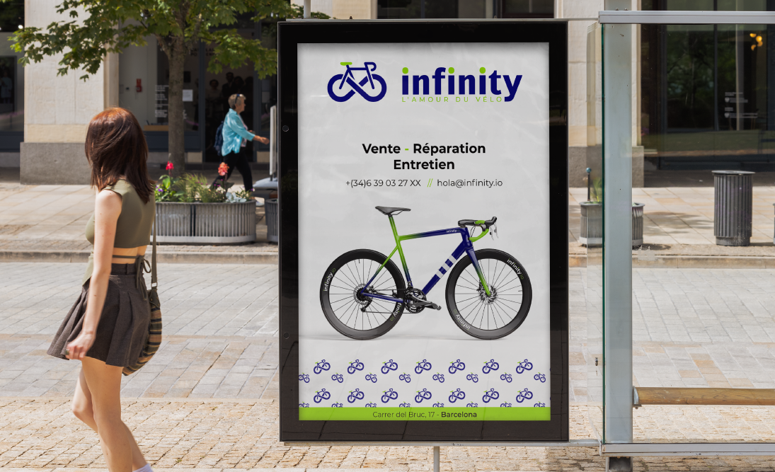 Infinity Bus stop – Next Visuel et impression de grandes affiches pour des arrêts de bus.