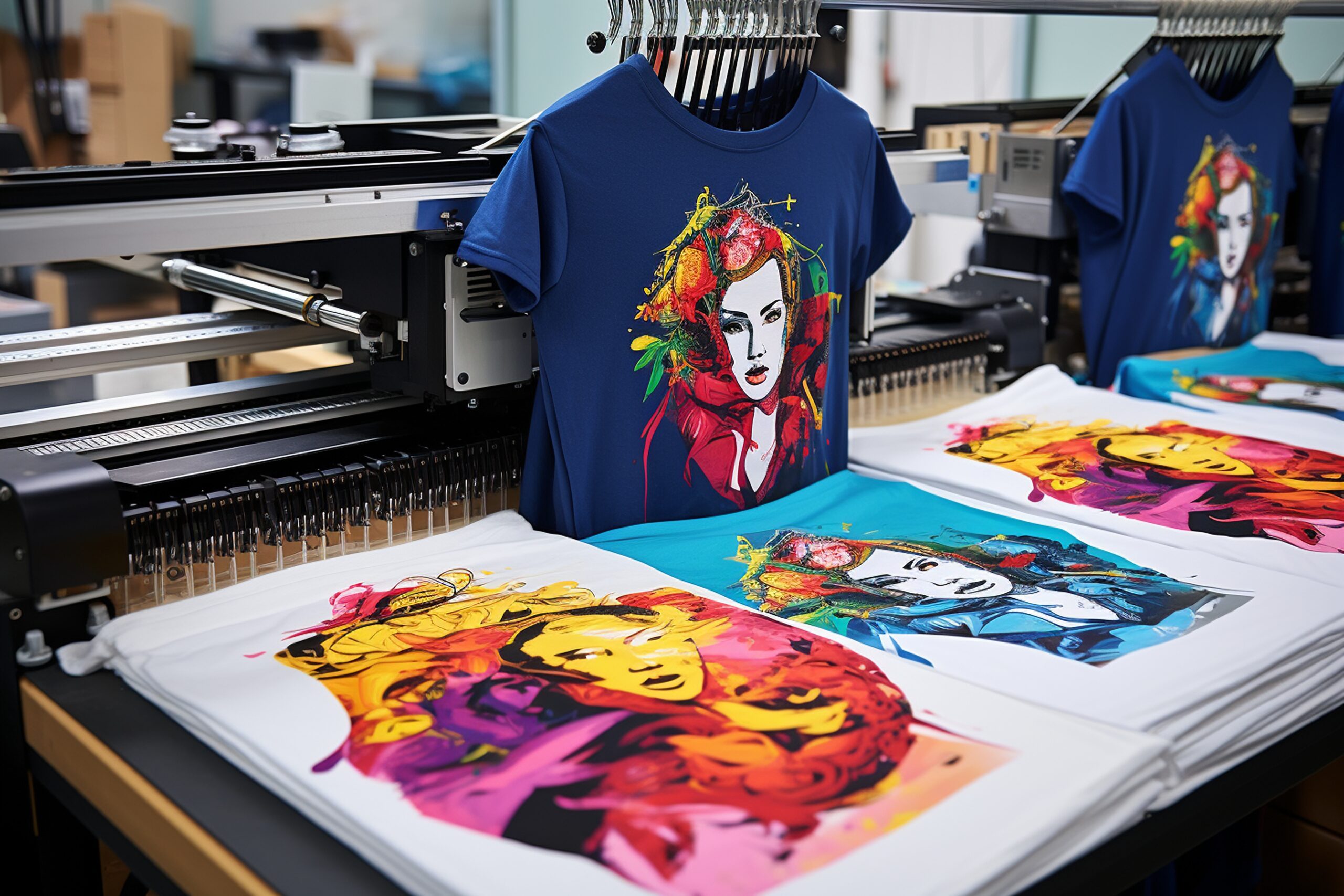 Polyprint DTG T-Shirt Printing Machine. Generative By Ai Webdesign mockup imac, desk, website, laptop, smartphone - Next communication visuelle Vosges
